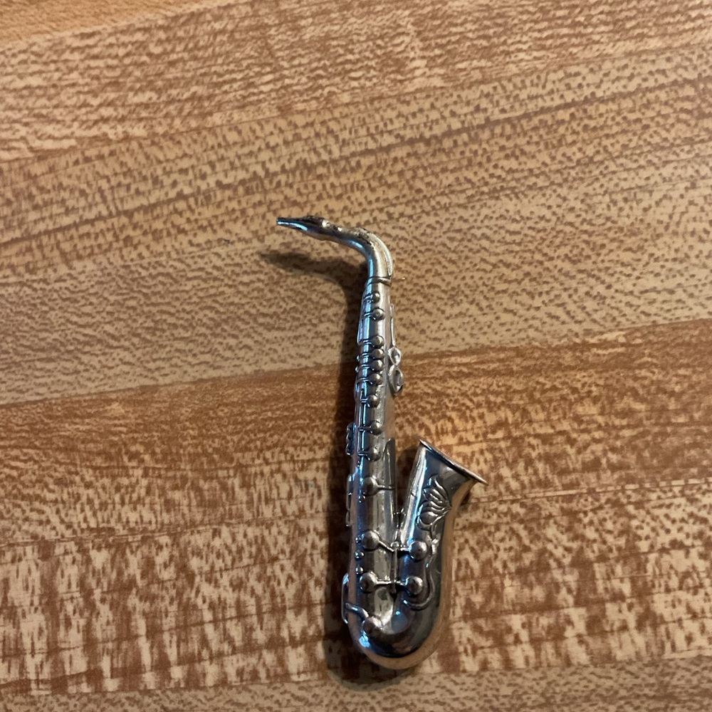 Sterling Vintage Beau Saxophone Brooch